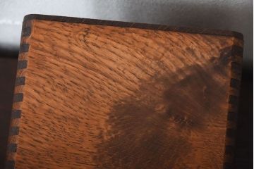 アンティーク家具　アンティーク　ネームプレート付き!古いナラ材のとても小さな小引き出し