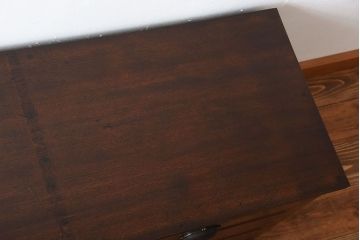 アンティーク家具　和製アンティーク　ネームプレート付き!12杯引き出しのローボード(テレビボード)