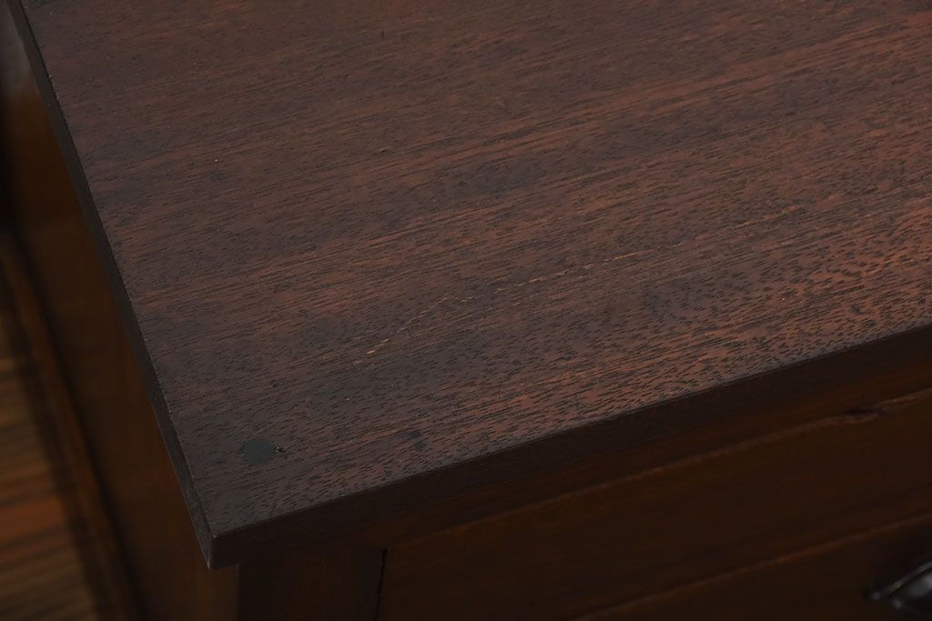 アンティーク家具　和製アンティーク　ネームプレート付き!12杯引き出しのローボード(テレビボード)