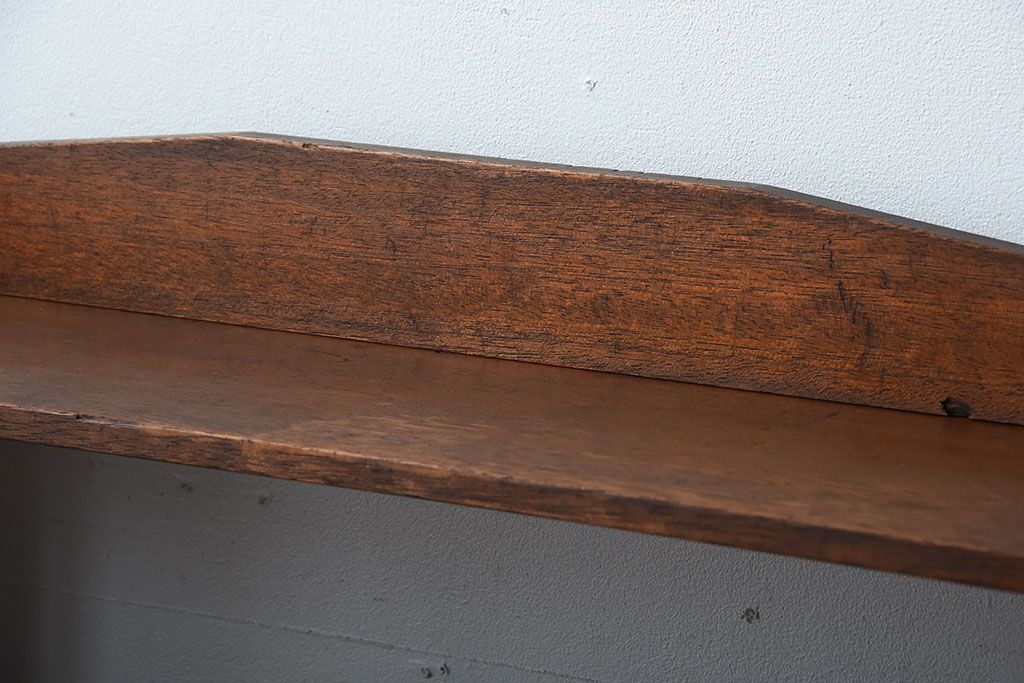 レトロ家具　昭和レトロ　古い栓材の楔式アンティーク本棚(飾り棚)