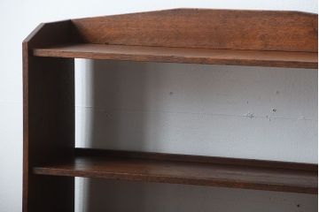 レトロ家具　昭和レトロ　古い栓材の楔式アンティーク本棚(飾り棚)