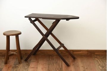 アンティーク家具　イギリスアンティーク　古い木製のアイロン台