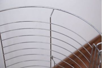 アンティーク雑貨　和製アンティーク　レトロな赤足の組み立て式丸形ストーブガード