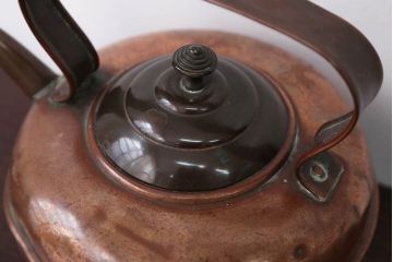 アンティーク雑貨　イギリスアンティーク　銅製のレトロなケトル(やかん)