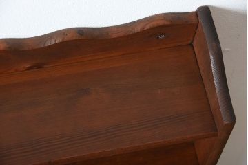 アンティーク家具　イギリスアンティーク　シンプルな古い木製のウォールラック(壁掛け飾り棚)