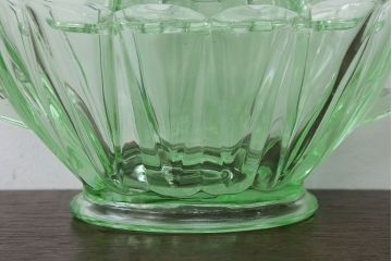 アンティーク雑貨　イギリスアンティーク　デプレッショングラスの大きな花瓶