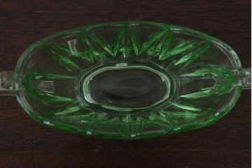 アンティーク雑貨　イギリスアンティーク　デプレッショングラスの大きな花瓶