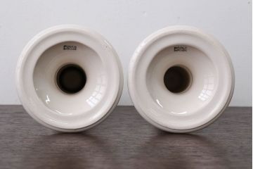 アンティーク雑貨　イギリスアンティーク　POOLE Pottery(プール・ポッタリー)のキャンドルスタンドペアセット