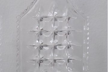 アンティーク雑貨　イギリスアンティーク　クリアガラスのキャンドルスタンドペアセット