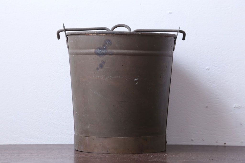 アンティーク雑貨　アンティーク　古い銅製のバケツ