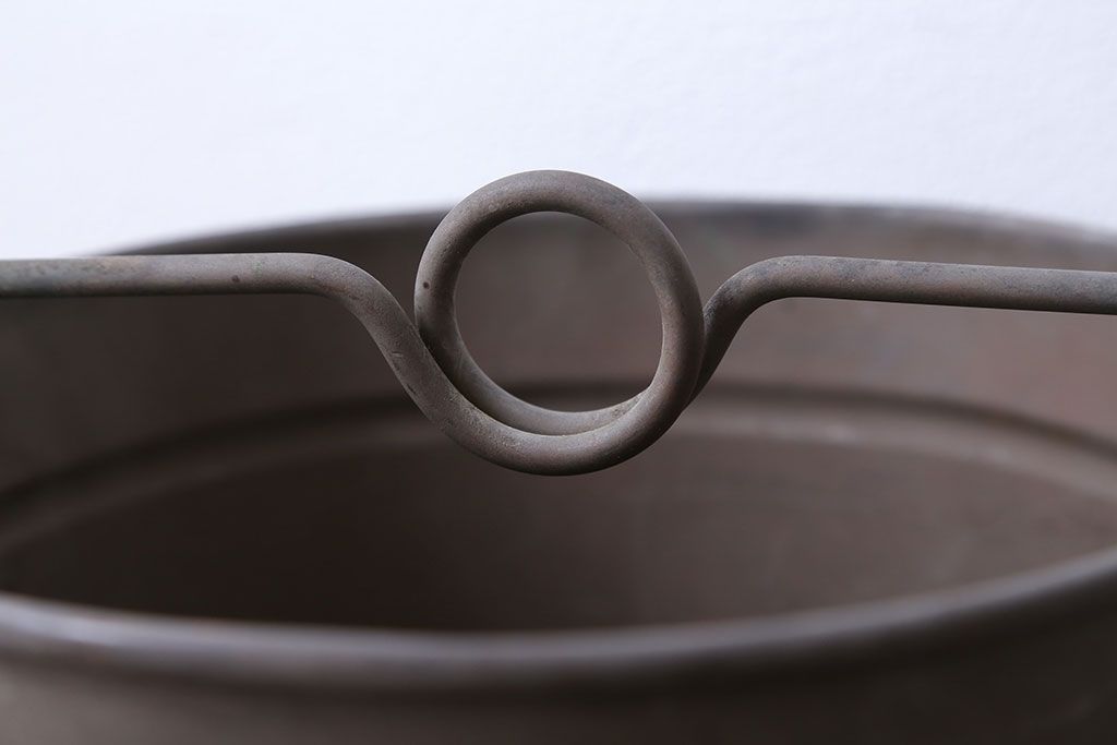 アンティーク雑貨　アンティーク　古い銅製のバケツ