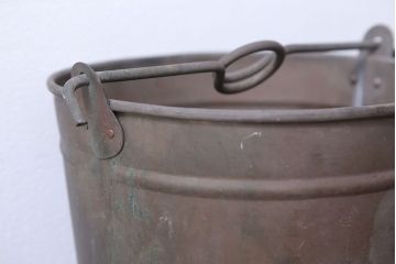 アンティーク雑貨　アンティーク　古い銅製のバケツ