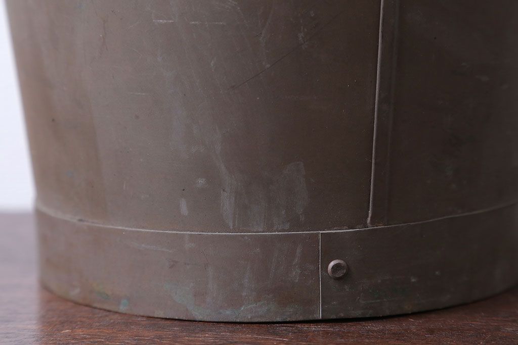 アンティーク雑貨　アンティーク　古い銅製のバケツ