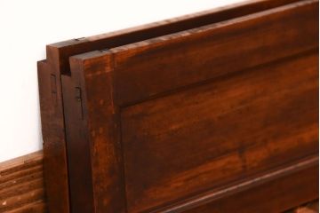 古民具・骨董　鏡板欅材のアンティーク引き戸2枚セット(2)