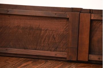 古民具・骨董　鏡板欅材のアンティーク引き戸2枚セット(2)