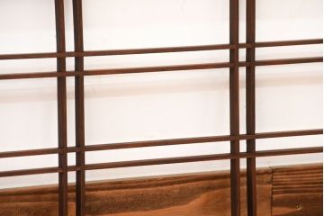 古民具・骨董　古い木のアンティーク格子戸4枚セット