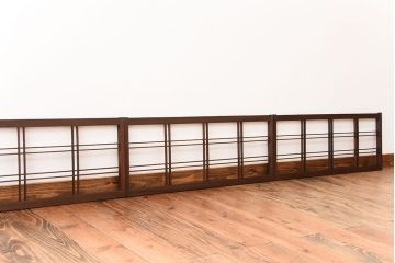 古民具・骨董　古い木のアンティーク格子戸3枚セット