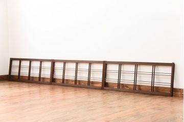 古民具・骨董　古い木のアンティーク格子戸3枚セット