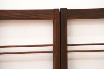 古民具・骨董　古い木のアンティーク格子戸3枚セット