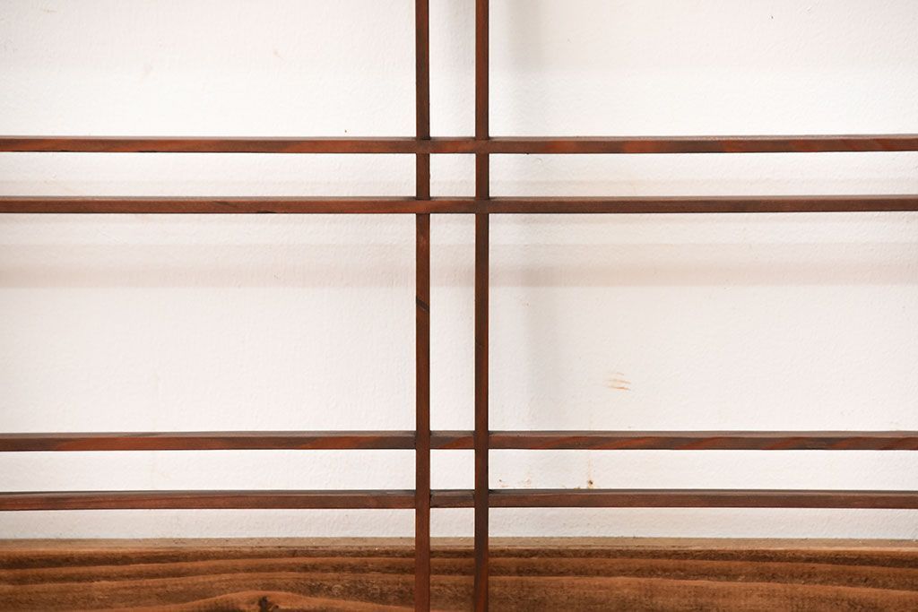 古民具・骨董　古い木のアンティーク格子戸3枚セット