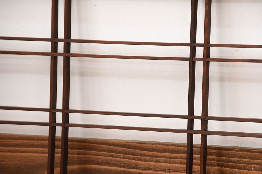 古民具・骨董　古い木のアンティーク格子戸3枚セット