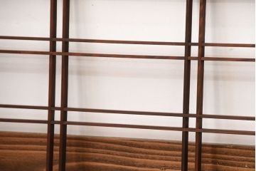 古民具・骨董　古い木のアンティーク格子戸3枚セット