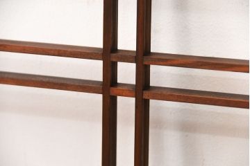 古民具・骨董　古い木のアンティーク格子戸3枚セット