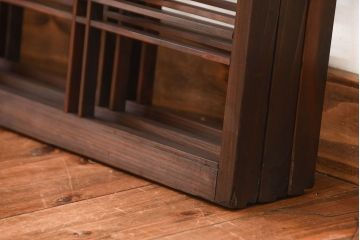 古民具・骨董　古い木のアンティーク格子戸3枚セット