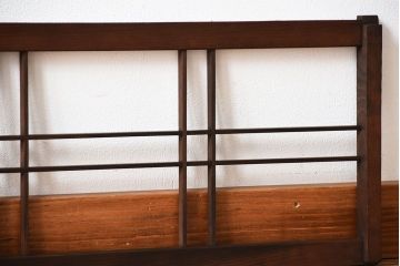 古民具・骨董　古い木のアンティーク格子戸2枚セット(1)