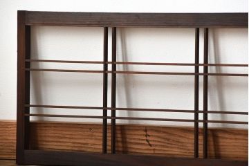 古民具・骨董　古い木のアンティーク格子戸2枚セット(2)