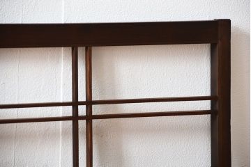 古民具・骨董　古い木のアンティーク格子戸2枚セット(2)