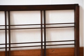 古民具・骨董　古い木のアンティーク格子戸2枚セット(2)