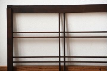 古民具・骨董　古い木のアンティーク格子戸2枚セット(2)