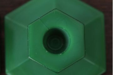 アンティーク雑貨　【H様ご成約済み・ご決済用】イギリスアンティーク　レトロでシンプルなガラス製キャンドルスタンドペアセット