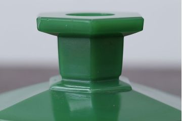 アンティーク雑貨　【H様ご成約済み・ご決済用】イギリスアンティーク　レトロでシンプルなガラス製キャンドルスタンドペアセット