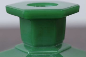 アンティーク雑貨　【H様ご成約済み・ご決済用】イギリスアンティーク　レトロでシンプルなガラス製キャンドルスタンドペアセット