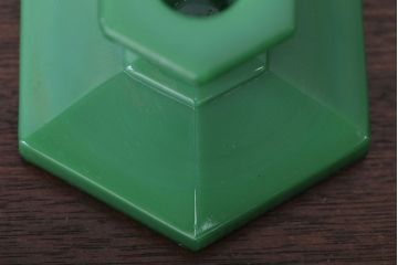 アンティーク雑貨　【H様ご成約済み・ご決済用】イギリスアンティーク　レトロでシンプルなガラス製キャンドルスタンドペアセット