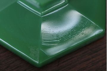 アンティーク雑貨　【H様ご成約済み・ご決済用】イギリスアンティーク　レトロでシンプルなガラス製キャンドルスタンドペアセット