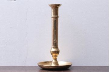 アンティーク雑貨　イギリスアンティーク　おしゃれな真鍮製キャンドルスタンド3本セット