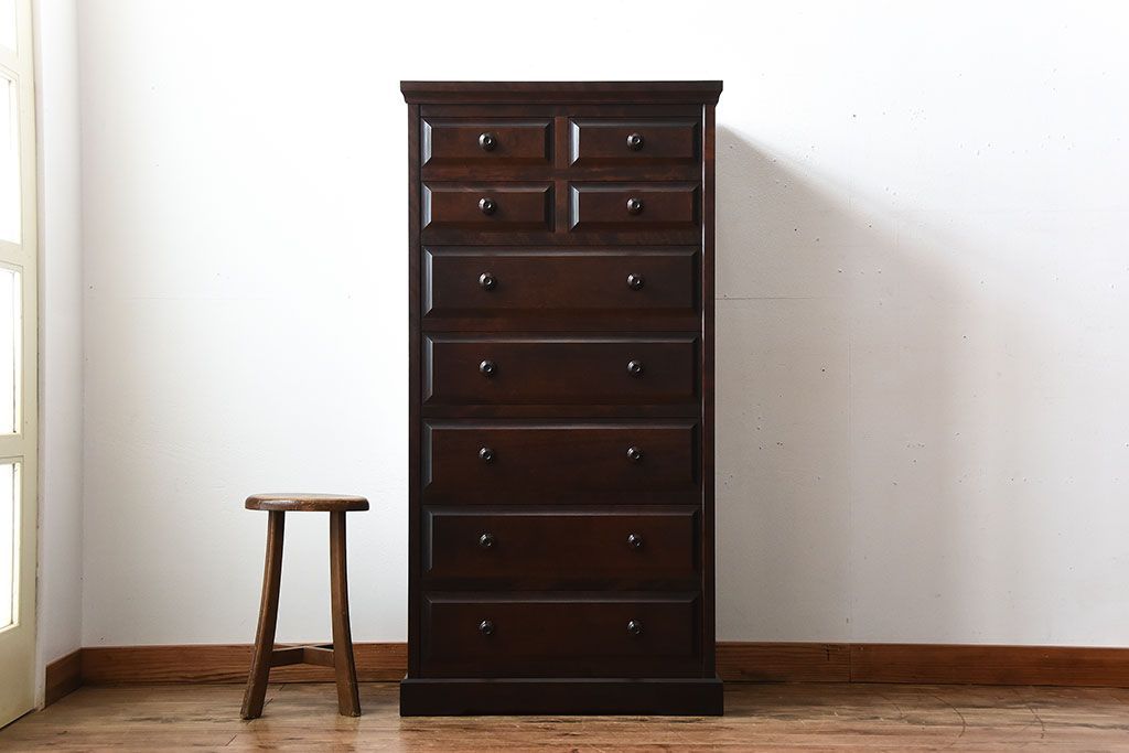 中古　北海道民芸家具　シンプルでシックなチェスト(定価約17万円)