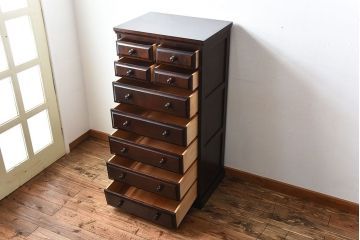 中古　北海道民芸家具　シンプルでシックなチェスト(定価約17万円)