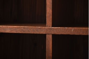 アンティーク家具　アンティーク　古い木の背面ブックラック付き鉄脚本棚(1)