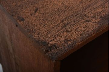 アンティーク家具　アンティーク　古い木の背面ブックラック付き鉄脚本棚(2)