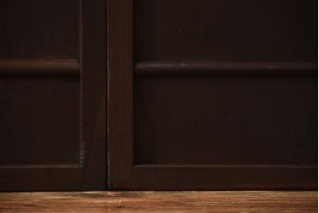 古民具・骨董　古い木製のアンティーク舞良戸3枚セット