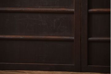 古民具・骨董　古い木製のアンティーク舞良戸3枚セット