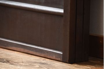古民具・骨董　古い木製のアンティーク舞良戸3枚セット