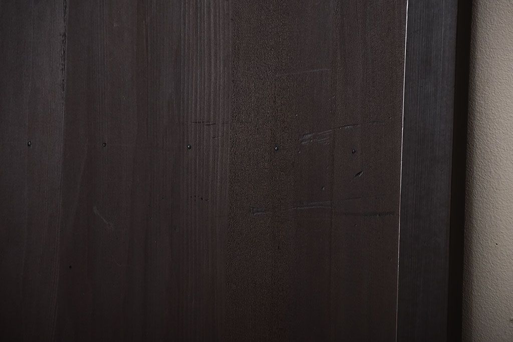 古民具・骨董　古い木製のアンティーク舞良戸3枚セット