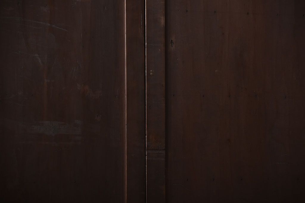 古民具・骨董　古い木製のアンティーク舞良戸3枚セット