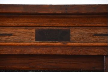 アンティーク家具　大正ロマン　ダイヤガラス入り!古い木製の大きな収納棚