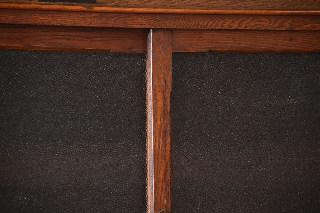 アンティーク家具　大正ロマン　ダイヤガラス入り!古い木製の大きな収納棚